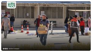 توزيع 420 سلة وقسائم غذائية لـ 8150 أسرة في مدينة عفرين 