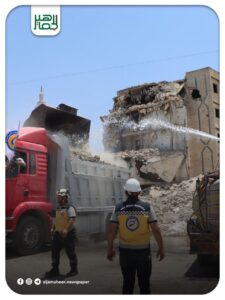 إزالة أكثر من 128 ألف متر مكعب من الأنقاض التي خلفها القصف في محافظة حلب