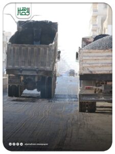 بدء أعمال تزفيت طرق مدينة سرمدا