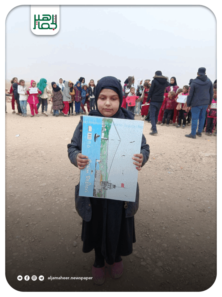 جمعية فرح الخير تدخل البهجة إلى قلوب أطفال مخيم الرسم الأخضر في عيد النصر والتحرير